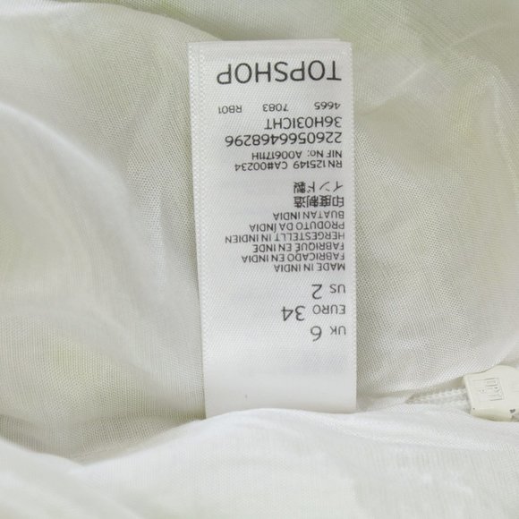 Topshop HR Neon Floral Embroidered Chiffon Shorts 2 - Picture 8 of 8